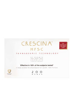 Crescina HFSC Transdermic 200 Mulher Ampolas Tratamento Completo Queda de Cabelo 10+10unid.