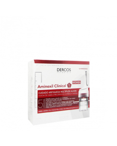 Dercos Aminexil Clinical 5 Ampolas Tratamento Antiqueda Mulher 12unid.