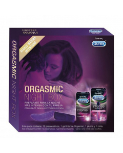 Durex Intense Orgasmic Night Box Pack Preservativos + Gel + Venda + Pena