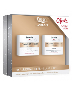 Eucerin Hyaluron Filler + Elasticity Pack Creme Rico Dia + Creme Noite