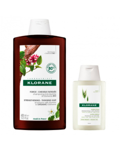 Klorane Quinina Bio Kit Shampoo oferta Shampoo Leite de Aveia