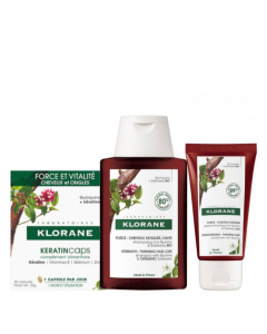 Klorane Quinina Bio Kit Shampoo + Condicionador + Cápsulas