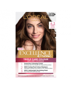 L'Oréal Excellence Crème Coloração Permanente Cor 4.3 Castanho Dourado