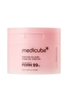 Medicube PDRN Pink Collagen Gel Toner Pad Discos Gel Refirmantes e Iluminadores 70unid.