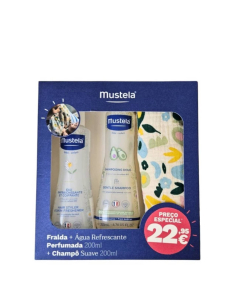 Mustela Pack Água Refrescante + Shampoo + Oferta Fralda