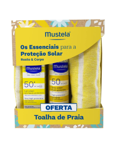 Mustela Solar Pack Spray + Leite Rosto Oferta Toalha