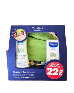 Mustela Pack Gel Lavante + Creme Hydra Rosto + Oferta Toalha