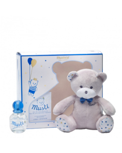 Mustela Musti Eau De Soin Eau Parfumée Água Perfumada oferta Urso Azul