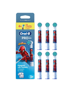 Oral-B Recargas Escovas Elétrica Pro Kids 3+ Homem-Aranha Branco 6un.