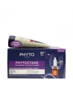Phyto Phytocyane Mulher Pack Ampolas Queda Progressiva + Shampoo