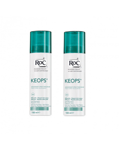 RoC Keops Desodorizante Spray Fresco Transpiração Intensa 2x100ml 