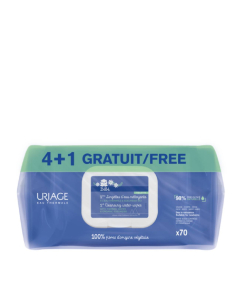 Uriage Bebé Toalhitas de Limpeza Extra Suave Pack Oferta 4+1 70un.
