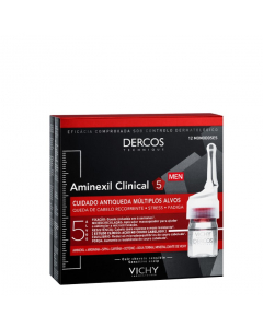 Dercos Aminexil Clinical 5 Ampolas Tratamento Antiqueda Homem 12unid.