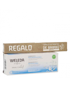 Weleda Oral Care Pasta de Dentes Salina 75ml Oferta Escova