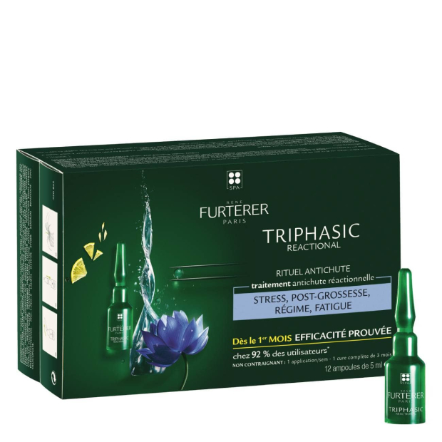 René Furterer Triphasic Ampolas Queda de Cabelo Reacional 12unid.