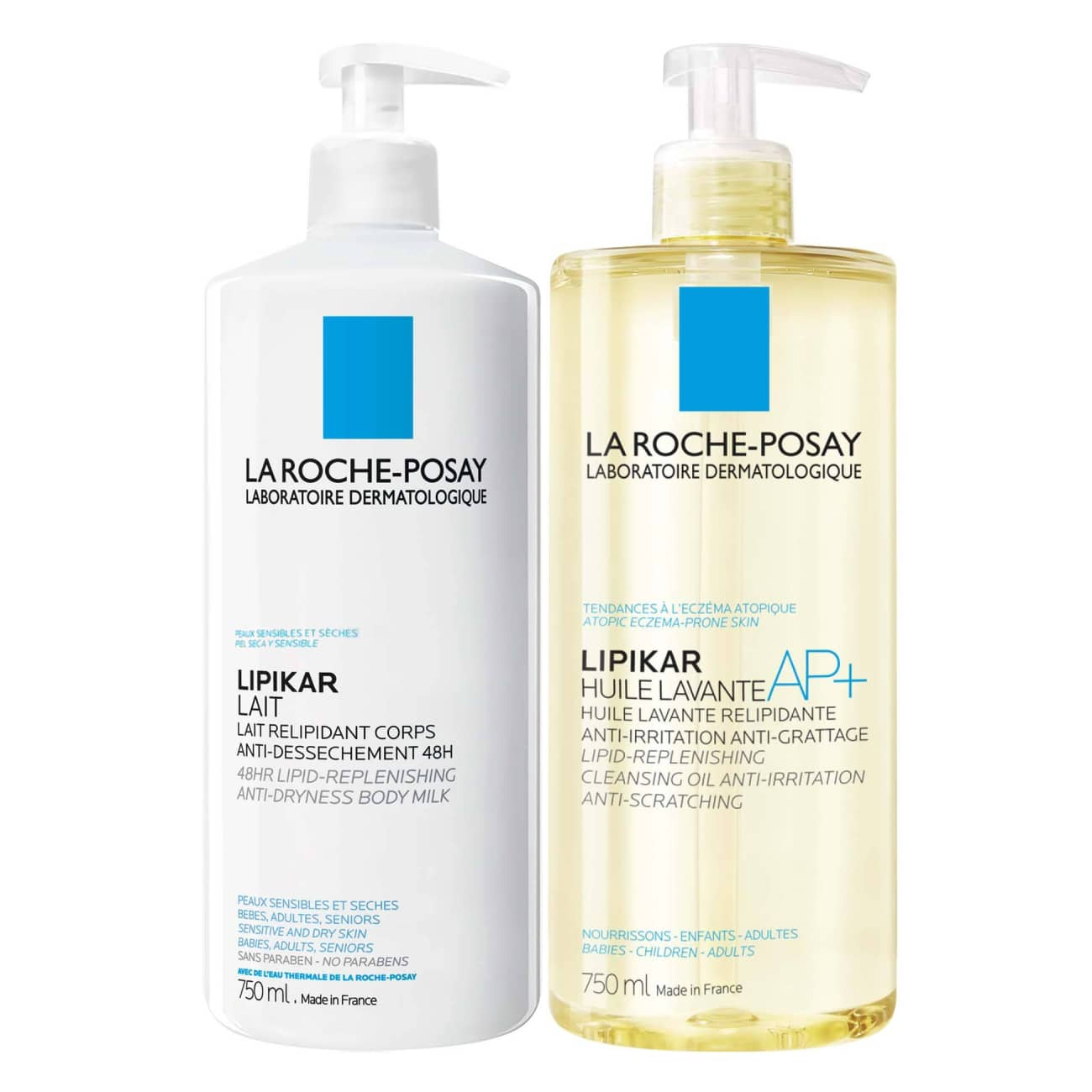 La Roche Posay Pack Lipikar Leite + Óleo Lavante AP+ 2x750ml