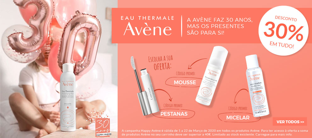 30% de desconto em Avène