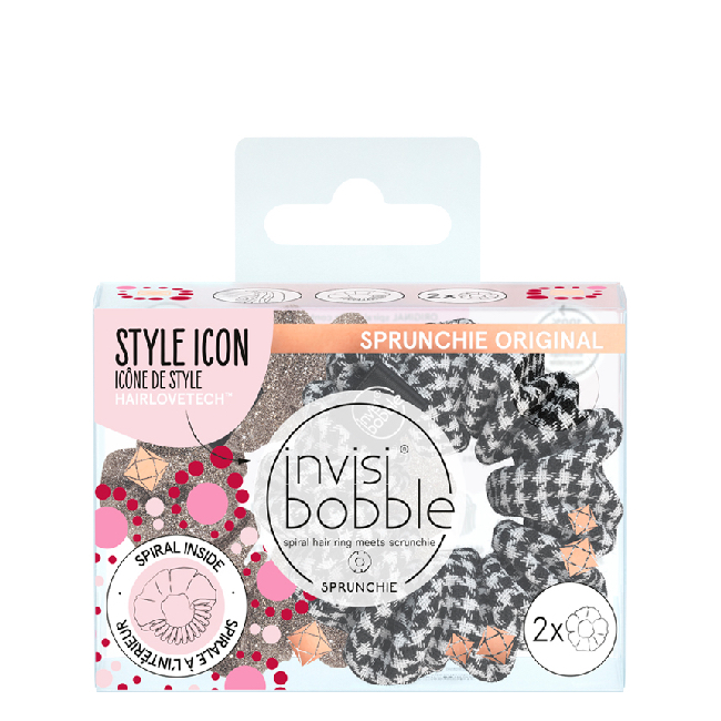 Elástico para o Cabelo  SPRUNCHIE DUO British Royal Ladies Who Sprunch Edição Limitada (Preto)