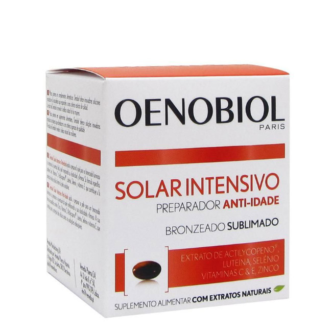 Solaire Intensif anti-protuberância dá à pele normal 30 cápsulas